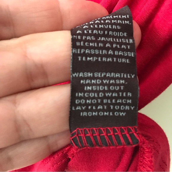 Jessica Image V-Neck, Empire Waist, Plus Size Red Sequin Shirt, Size 2X - Picture 6 of 7